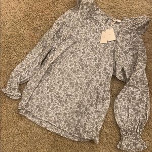 Maje Printed Flounced Top